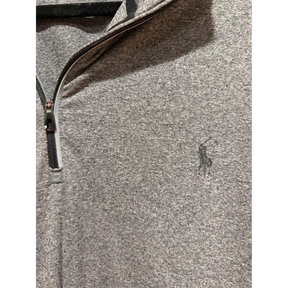 Rare Polo‎ Ralph Lauren Performance Gray Team USA Long Sleeve 1/4 Zip Mens XL